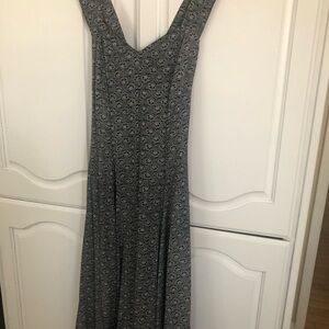 Vintage Judys Flared Long printed dress. Size S. Non wrinkles. 47 inches long.